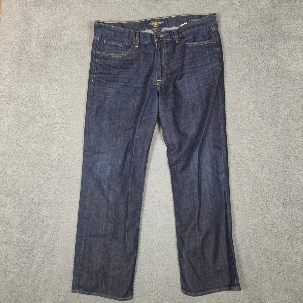Lucky Brand Jeans Mens 36x30 361 Vintage Straight Dark Wash Excellent Stretch
